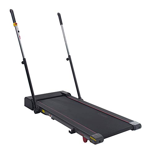 Sunny Health & Fitness Slim Folding Treadmill Trekpad with Arm Exercisers - SF-T7971, Black