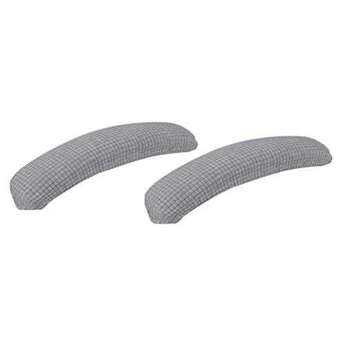 NOALED Removable Office Chair Armrest Covers, Washable Gaming Chair Protectors, Green/Light Grey