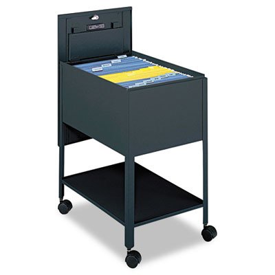 Safco Locking Mobile Tub File, Black, 16-1/2w x 24-3/4d x 28-1/4h