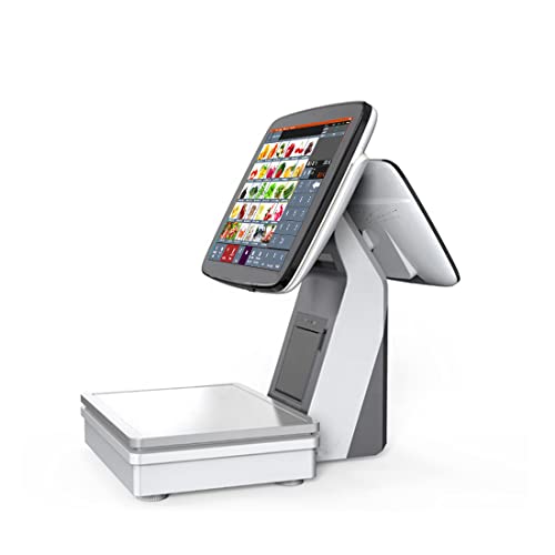 ANYSCALE 15'' Full Flat Touch Screen All-in-One Retail Vegetables Fruits POS Scale System with Receipt Printer - SET03