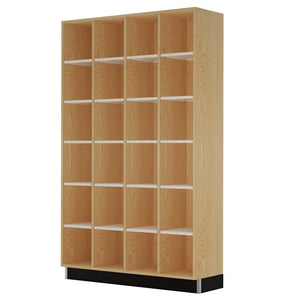 Diversified Woodcrafts Hybrid Storage Cubby Lockers, 78" x 48", White Shelves