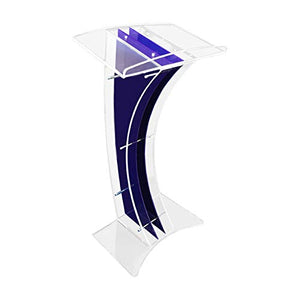 ZEELYDE Lectern Podium Stand - Clear Acrylic for Churches, Schools, Conferences