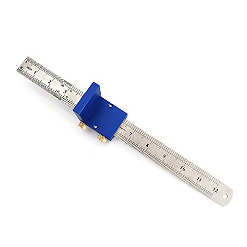 NCWZYY 30cm/12 Inch Scribing Ruler 90 Degrees Scale Ruler Measuring Marking Gauge Woodworking Right Angle Carpenter Tools (Color : B)