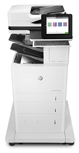 HP LaserJet Enterprise Flow MFP M636z Monochrome Multifunction Printer with High-Capacity Input Feeder, Wheeled Stand and 3-bin Stapler/Stacker (7PT01A)