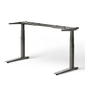 Fully Jarvis Standing Desk Frame Only - Supports Tops from 44" to 82" Wide and 27" to 36" deep - Electric Adjustable Desk Height from 24.5" to 50" with Memory Preset Controller (Alloy Frame)