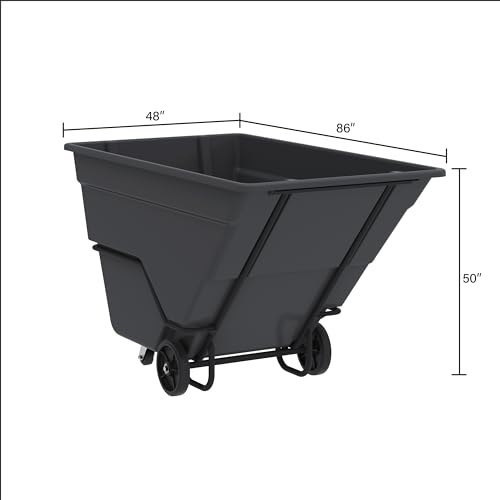 Akro-Mils 77810BLACK Akro-Tilt Heavy-Duty Utility Cart, 2000 lbs. Capacity, Black