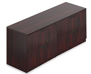 Offices To Go Lateral File Credenza, 72" w x 22" d x 29 1/2" h - American Mahogany