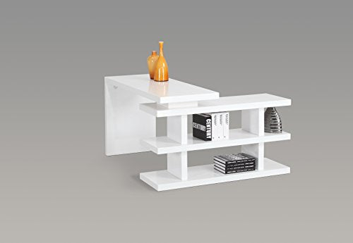 Chintaly Imports 6915 Motion Home Office Desk, White