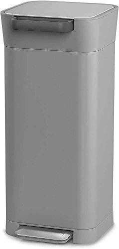 Joseph Joseph Titan Trash Compactor, Stainless Steel, Pebble, 30 L