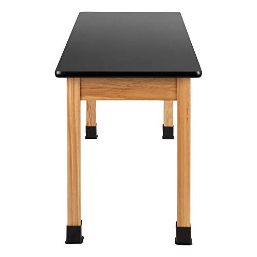Learniture Heavy-Duty School Science Lab Table with Laminate Top - 24" x 60" x 30", Black