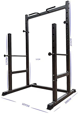 ZLGE Home or Commercial Barbell rackSquat Rack Weight Lifting Cage Multifunctional Squat Rack Frame Weightlifting Bed Home Bench Press Barbell Gantry Home Fitness Equipment Strength Training