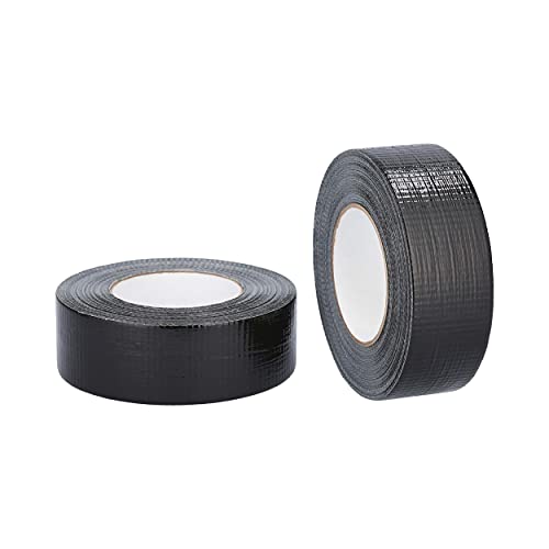 PSBM Black Duct Tape, 2 Inch x 60 Yards, 48 Pack, 7 Mil Thick, Heavy Duty Grade Adhesive for Repairing, Reinforcing, Patching and Sealing