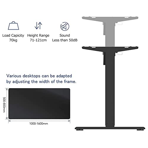 GaRcan Electric Height Adjustable Standing Desk - Two-Stages Lift Desk