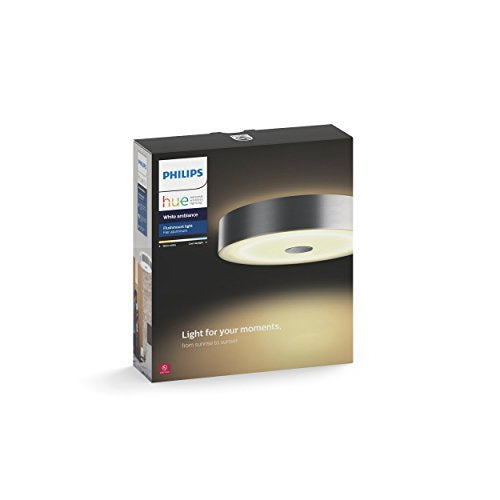 Philips Hue White Ambiance Fair Dimmable LED Smart Flushmount (Works with Alexa  Apple HomeKit, and Google Assistant)