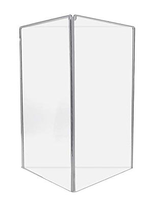 Marketing Holders Sign Holder Top Load Three Sided Table Tent 8.5"w x 11"h Frame Restaurant Menu Ad Display Stand Tabletop Value Pack of 20