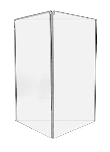 Marketing Holders Sign Holder Top Load Three Sided Table Tent 8.5"w x 11"h Frame Restaurant Menu Ad Display Stand Tabletop Value Pack of 20