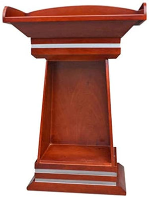 None Floor Lectern Wooden Tall Podium