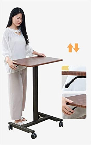 SMSOM Mobile Standing Desk, Adjustable Height Laptop Desk