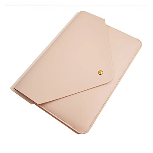 KGEZW Notebook Sleeve White Color Laptop Bag 13" 15" 16" Computer Case PU Leather (Color : A, Size : New 13.3 MacBook Air)