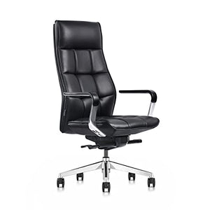 FURIJING Genuine Leather High Back Executive Chair with Synchro-Tilt Mechanism