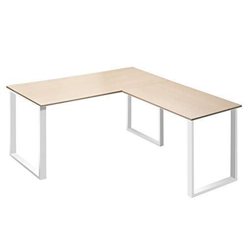 joupugi Computer Corner Desk, L-Shaped Desk Writing Gaming Gamer Command Center Workstation Desk for Home Office