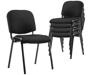 Kmax Reception Chairs Set of 5 with Armrests and Lumbar Support