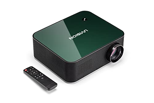UVISION Native 1080P Projector (1920 x 1080p) Advanced Dustproof & Keystone Correction Design Extend Lifetime, Home & Office LCD Video Projector, Compatible: Fire TV Stick, Roku, Laptop, Tablets, PS5