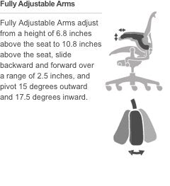 Herman Miller Aeron Ergonomic Office Chair | Tilt Limiter, PostureFit SL, Adjustable Arms | Medium Size B, Carbon Finish