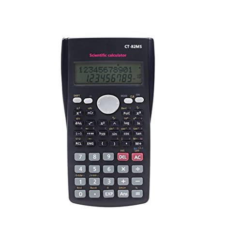Handheld Compact Scientific Calculator 12 Digit 2-Line Large Display Statistics Mathematics Log with Fraction Function