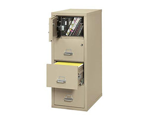 Generic FireKing 4 Drawer Legal Vertical File with Safe-in-a-File