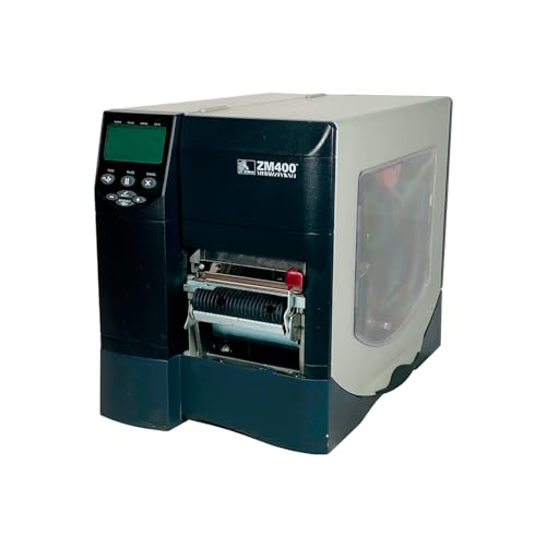 Tekswamp Zebra ZM400 Thermal Transfer Label Printer 600 DPI Peeler Rewinder USB Serial ZM400-6001-4000T Bundle