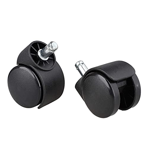 Caster Wheels Set of 4 Black Swivel Casters - Office Chair Replacement Castors