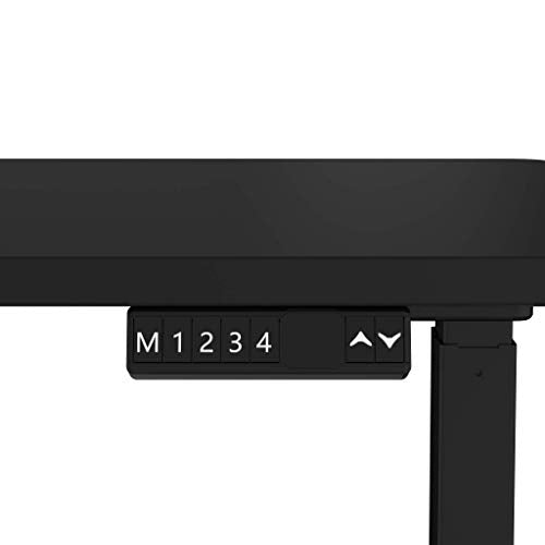 Electric Stand Up Desk Frame, Dual Motor Sit Stand Desk Base, Height Adjustable Standing Computer Workstation for Home & Office (Frame Only) (2 Section, Black)