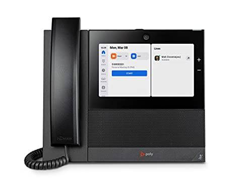 Plantronics Poly CCX 700 Desktop Business Media Phone - Open SIP with Handset, Video Camera, Color Touchscreen, POE - Zoom & Teams Compatible