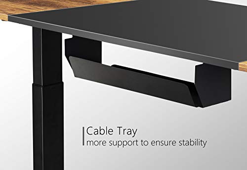 Electric Stand up Desk Frame - FEZIBO Dual Motor and Cable Management Rack Height Adjustable Sit Stand Standing Desk Base Workstation (Frame Only)