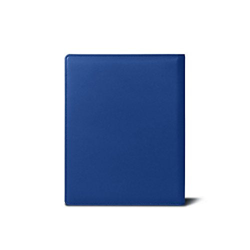 Lucrin - Genuine Leather A4/ US Letter Portfolio, Padfolio with Writing Pad - Royal Blue - Smooth Leather