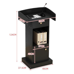 YILDEX Luxury Lectern Stand with Laptop Desk and Storage