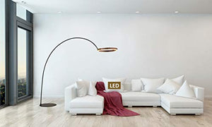 Artiva USA "Ring of Light" Geometric 60W LED Arched Floor Lamp