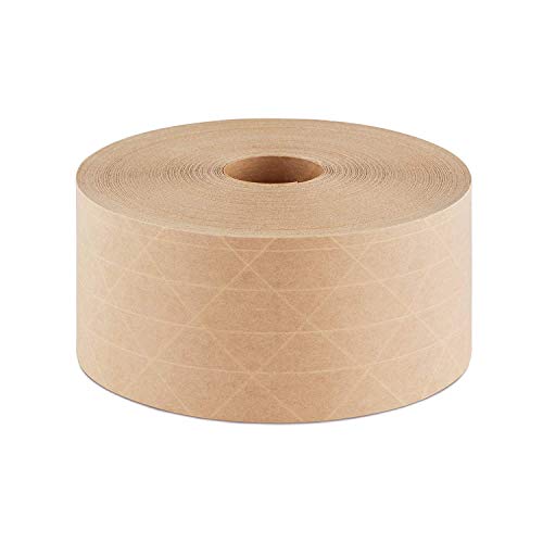 PackageZoom Water Activated Reinforced Kraft Paper Gummed Tape, 2.75 Inches x 375 Feet x 32 Brown Rolls (12,000 Feet in Total)