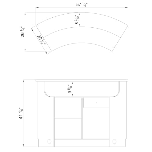 Dir LED Illuminated Curved Reception Desk