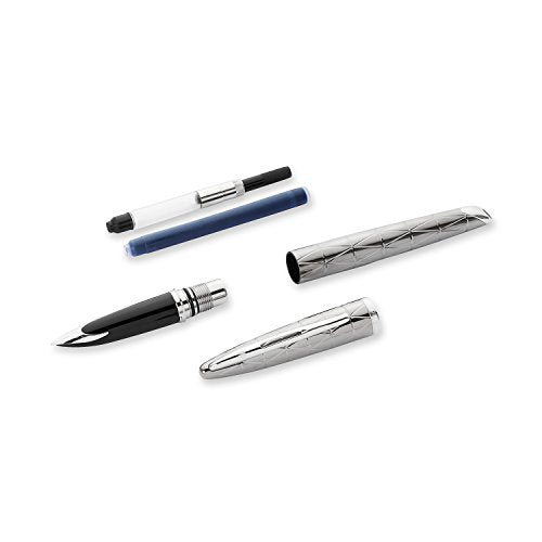 Waterman Carene Contemporary Gunmetal, Fountain Pen with Fine solid gold nib and blue ink (S0909990)