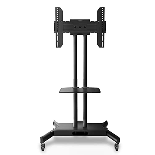 WAWJB Mobile TV Cart TV Floor Stand for 32-65" TVs with AV Shelf & Camera Holder