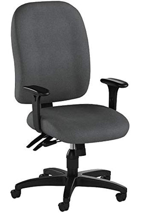 OFM Ergonomic Upholstered Multi-Adjustable ComfySeat Task Chair with Arms, Gray