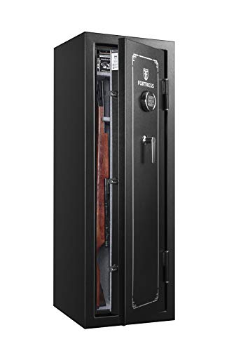 Fortress 14-Gun Fireproof Safe with Combination Lock, Black | 14-Gun with Combination Lock