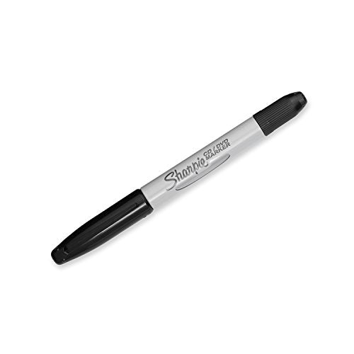 Sharpie 37401 CD/DVD Twin Tip Permanent Marker, Black