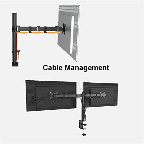 zlw-shop Dual Monitor Desk Mount Stand for 10-27" LCD LED Monitors, Ergonomic Full Motion Double Arms, Hold Up to 17.6 Lbs Each Arm, VESA 75x75/100x100mm