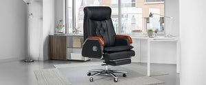 Kinnls Cameron Massage Office Chair with Footrest