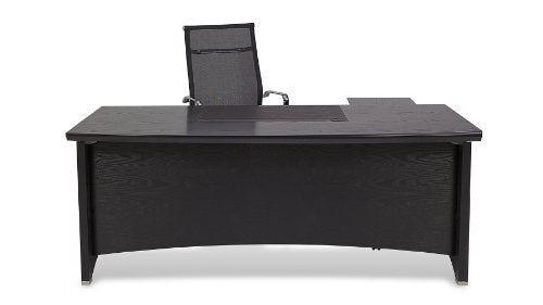 Washington Executive Desk with Return and File Cabinet - Black