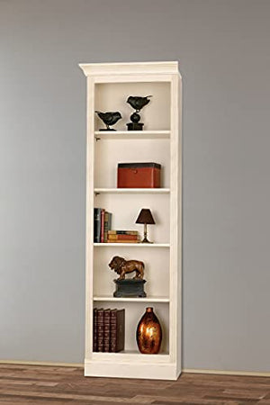 Howard Miller Oxford Left Return Bookcase 920-008 - Antique Vanilla Finish, Vertical Home Décor