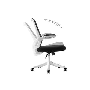 UsmAsk Ergonomic Swivel Mesh Mid Back Office Chair with Flip Up Arms (Color: B)